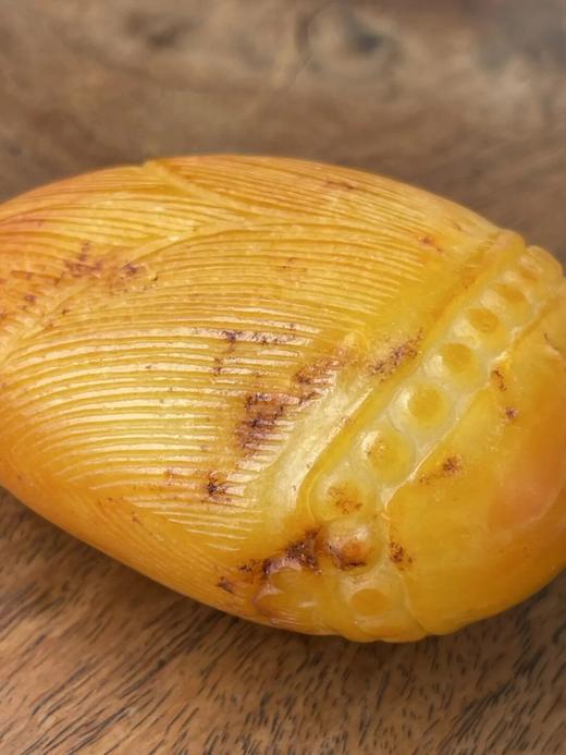 籽料金沁白玉原石竹笋形把玩件，顺丰包邮 商品图9