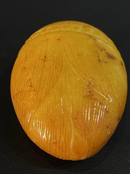 籽料金沁白玉原石竹笋形把玩件，顺丰包邮 商品图3