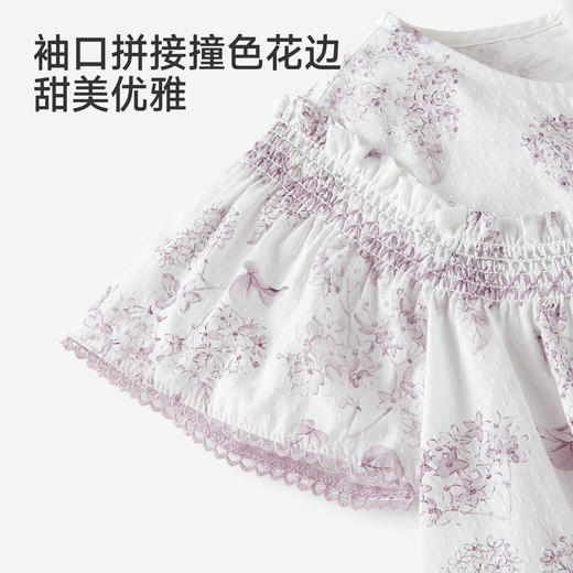 【商场同款】英氏儿童裙子女童夏季短袖连衣裙纯棉公主裙可爱百搭 商品图3