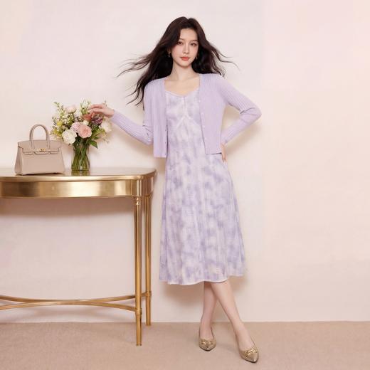 奢姿大码女装2026夏季减龄印花吊带针织两件套胖妹妹时尚甜美套装9961936023AB 商品图4