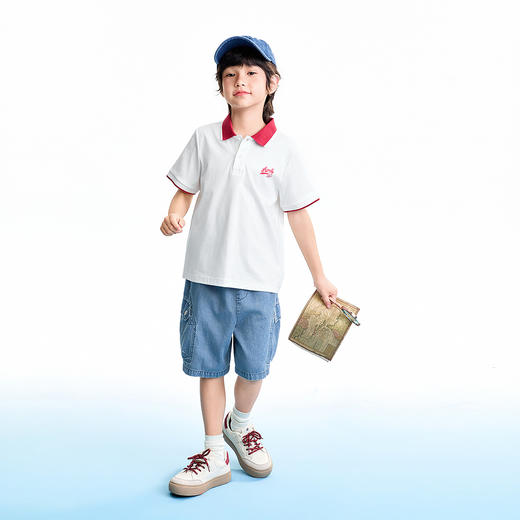 【实体店同款】男童翻领短袖针织衫夏季新款安奈儿童装AB621118 商品图3