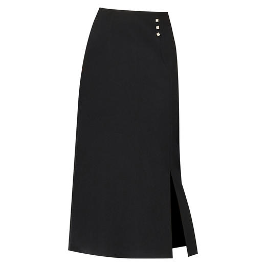 「自」全新升级【铂金会员146/天猫199/差价53】(21650)洛诗琳气质高腰通勤半身裙2026春季新款中长款开衩直筒裙 商品图4