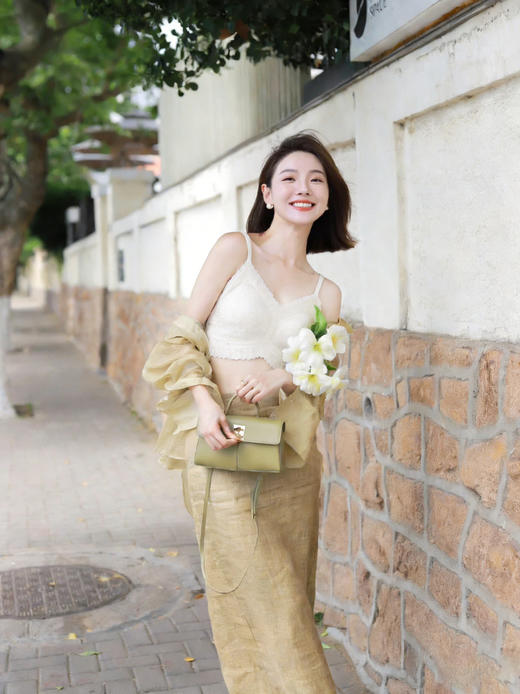 官网299！U家法式性感深V蕾丝美背短吊带内衣一体式带胸垫Bra文胸女士背心内搭 商品图1