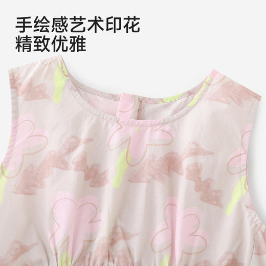 英氏儿童裙子女童夏季背心圆领休闲纯棉连衣裙女宝26新款公主裙 商品图4