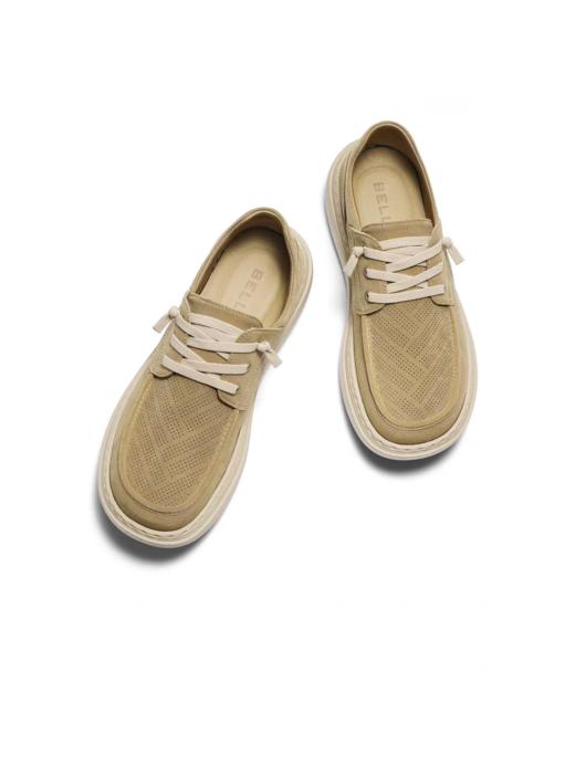 BF楼百丽男鞋厚底增高一脚蹬透气休闲布鞋男士26夏新商场款8WK02BM6 商品图2