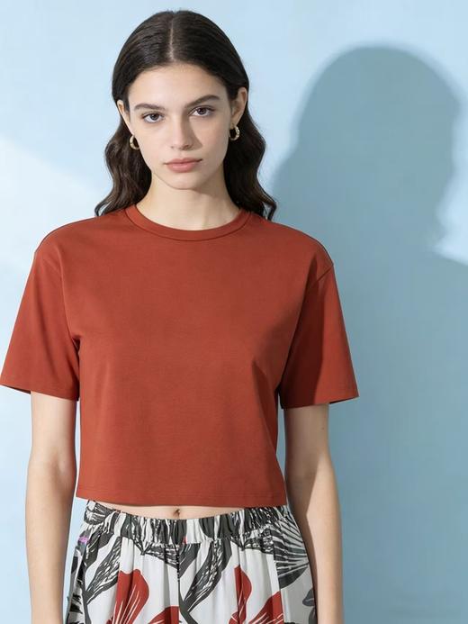 【mix relax系列】SCHIESSER德国舒雅女短袖短款上衣100%棉 230g/m2  30/26992M 商品图1