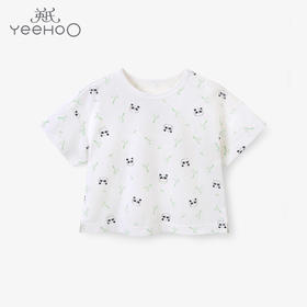 英氏儿童T恤宝宝圆领短袖套衣YLTBJ22001A