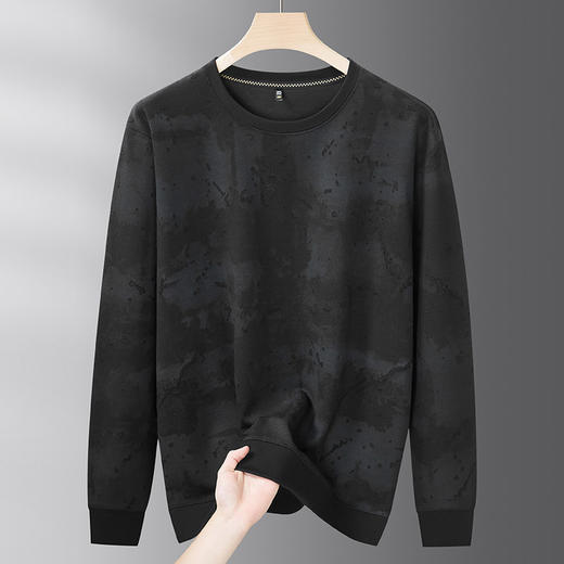 【DDS】大依优型大码男装春季圆领卫衣百搭潮流透气长袖T恤打底衫上衣 商品图1