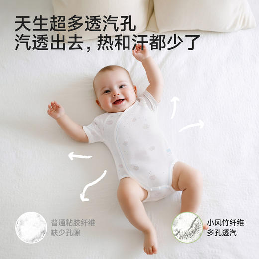 【商场同款】英氏婴儿连身衣宝宝居家连体衣女宝男宝夏季短袖哈衣 商品图1