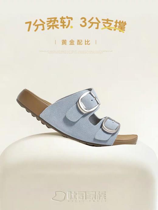 BF楼周雨彤同款百丽QQ吐司鞋1代升级版厚底勃肯拖夏季新款外穿拖鞋D6B1BT6 商品图1