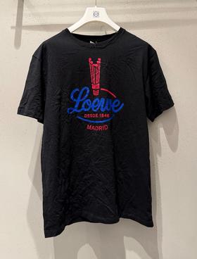 中性款印花短袖T恤he014