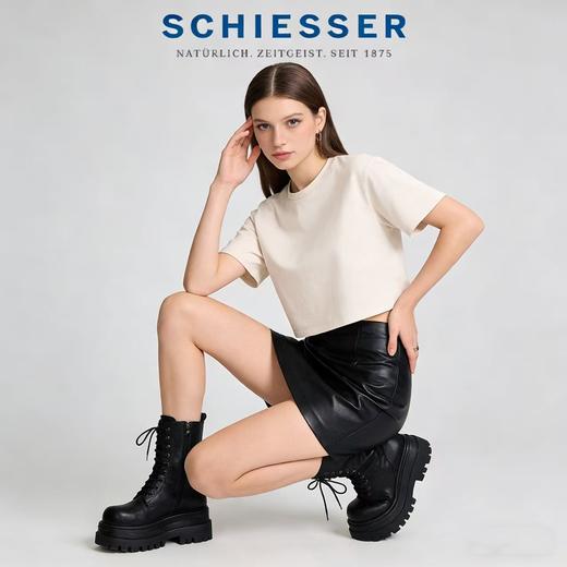 【mix relax系列】SCHIESSER德国舒雅女短袖短款上衣100%棉 230g/m2  30/26992M 商品图4