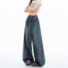 馥迦显瘦复古阔腿牛仔裤 商品缩略图1