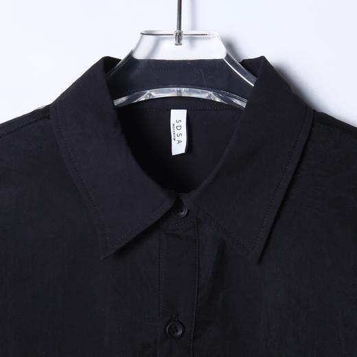 SDSA男装2026新款高贵轻奢韩版简约纯色翻领长袖衬衫百搭商务衬衣 商品图1