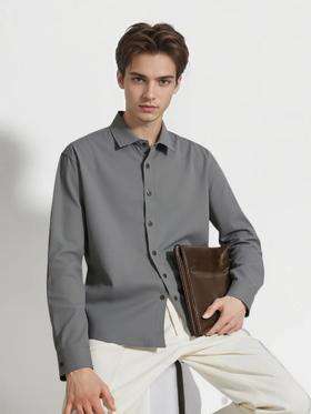 【dl-C-264】男子经典休闲新款铜氨丝长袖衬衫！！