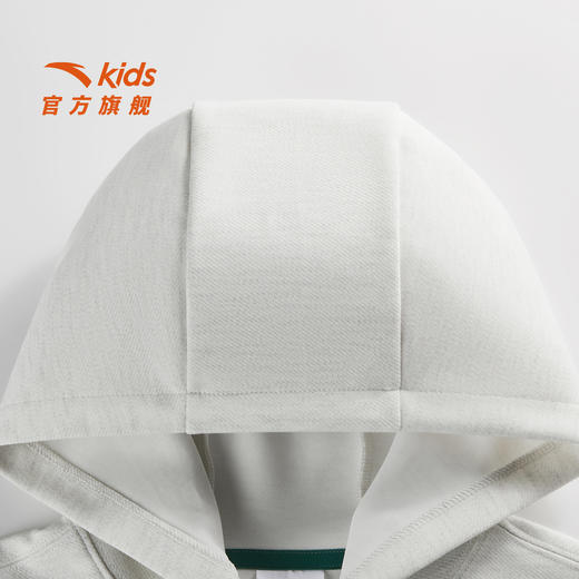 安踏儿童男大童针织连帽套头衫2026年新款舒适亲肤中大童运动卫衣352621725 商品图2