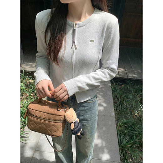 <曾小咸推荐>3.12现货秒杀 ！微信超特价！韩系拉链针织开衫 日常179.99 立减100 秒杀79.99！！ 商品图3