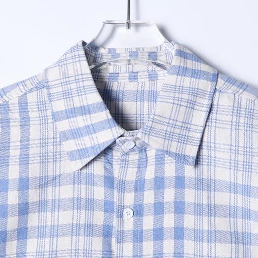 SDSA男装2026新款高贵轻奢韩系慵懒风格子长袖宽松衬衫百搭时尚 商品图1