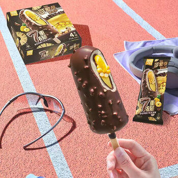 可爱多超级棒7重浓郁金钻凤梨味冰淇淋 雪糕 冰激凌74g*4支 商品图5