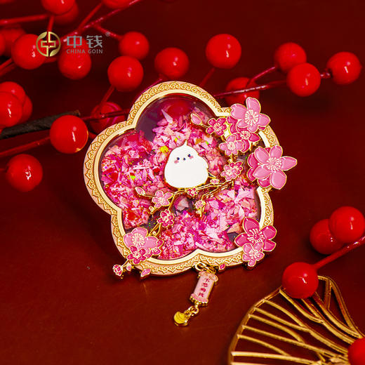 南昌印钞 花卉主题碎钞流沙冰箱贴 钞艺文创 商品图3