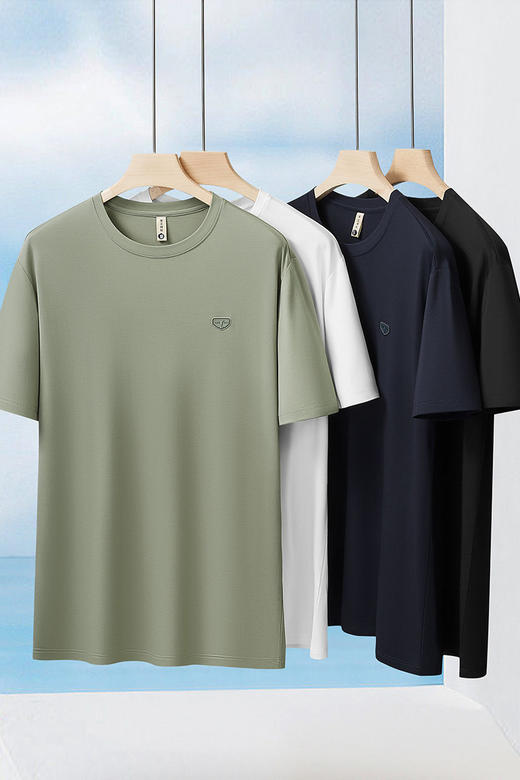 【DG】大依优型大码男装夏季圆领短袖运动休闲透气凉感圆领短袖T恤上衣 商品图5