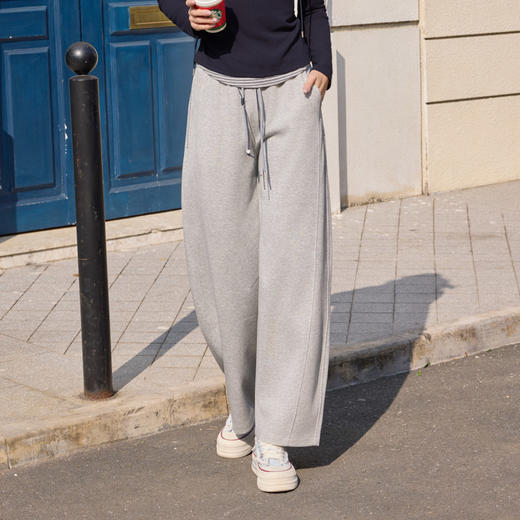 半身缘女裤 春季时尚宽松针织抽绳香蕉裤休闲裤261102P10320172 商品图3