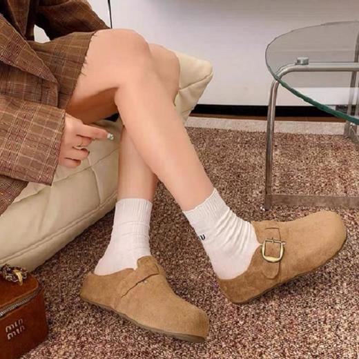 【时髦百搭】XGXC复古厚底增高勃肯鞋 半拖一脚蹬 商品图3