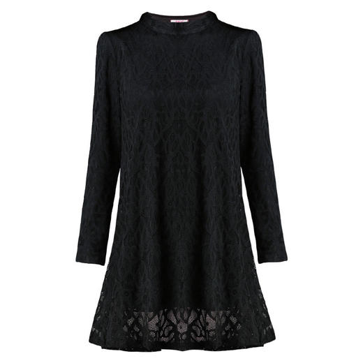 2026新款黑色大码蕾丝打底衫女中长款春秋季洋气长袖上衣时尚洋气 商品图4