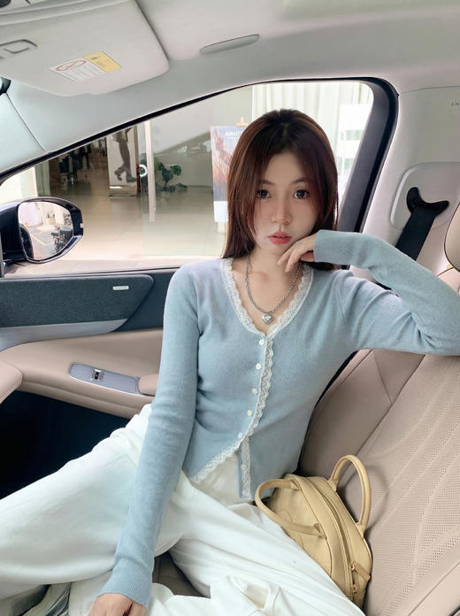 <曾小咸推荐>3.12现货秒杀 ！微信超特价！韩系蕾丝边2色针织衫 日常139.99 立减80 秒杀59.99！！ 商品图10