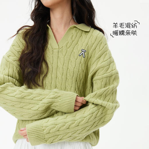 【出游季特惠-春夏新品】ACMEITEM爱棵米-女士半开襟毛衫GAH2770116A 商品图4