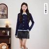 西遇拼接假两件针织外套女2026春季新款翻领麻花爱心纽扣毛衣开衫SS060074 商品缩略图0