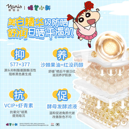 【品牌直发】萌力防护｜『Naris娜丽丝 x 蜡笔小新联名款防晒水喷雾』轻松带上高铁飞机·SPF50+ PA+++高倍防晒·水雾细腻·肤感轻盈·上脸秒成膜·清透不黏腻 商品图7