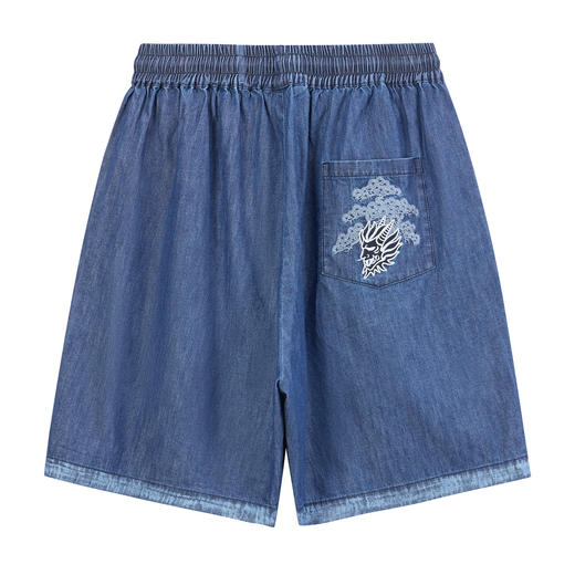 ONIARAI/鬼洗26春夏新品鬼洗常青松刷色宽松中裤休闲裤男 26B0542 商品图4