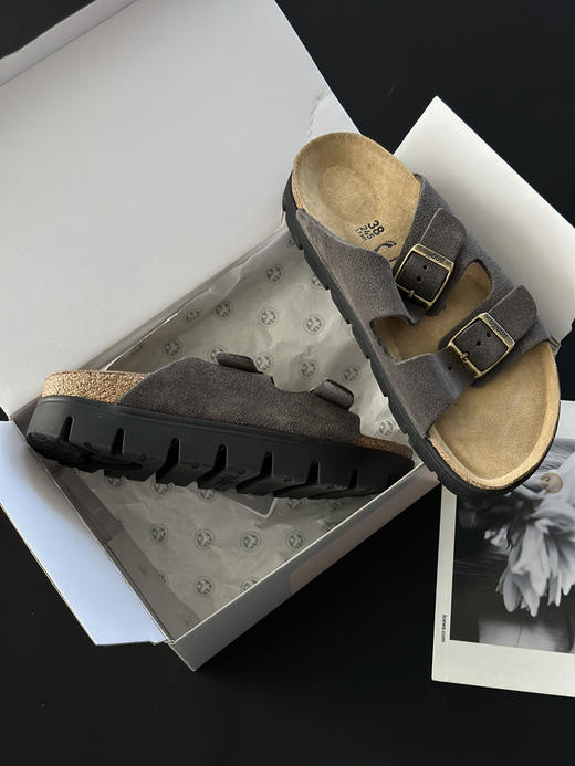 39-9 免带品 勃肯全新papillio系列 软木拼合EVA厚底 双带勃肯拖鞋 准码选 缓震舒适好穿 商品图10