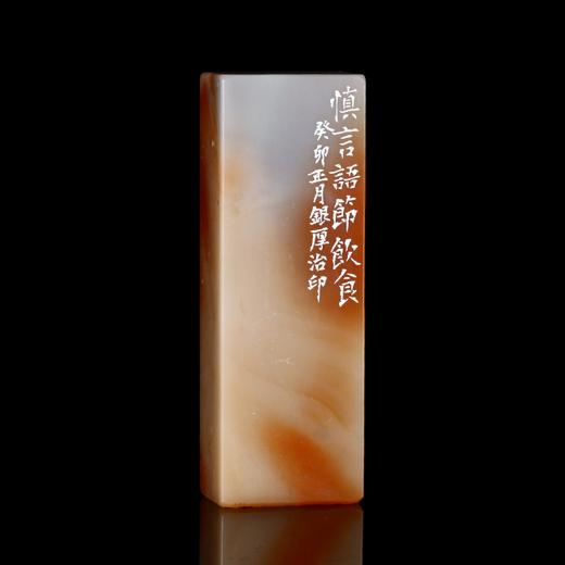 闲章孤品26015:刘银厚篆刻“慎言语节饮食”闲章老挝石 练字落款 送礼佳品 商品图1