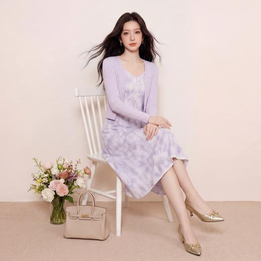 奢姿大码女装2026夏季减龄印花吊带针织两件套胖妹妹时尚甜美套装9961936023AB 商品图2