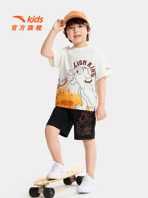 狮子王联名安踏儿童男童针织短袖2026年夏季新款舒适亲肤小童短T352629113 商品图1