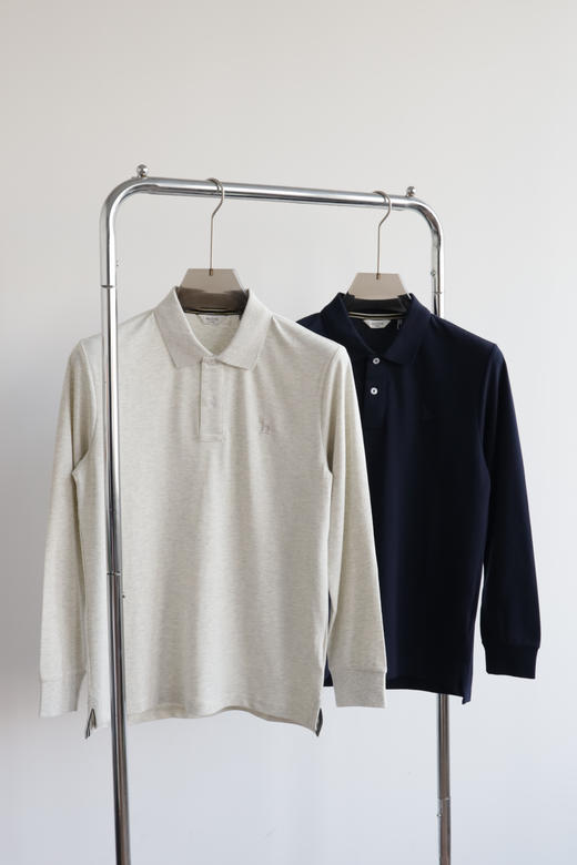 HJS 新品 弹力Polo衫 长袖T恤休闲上衣 CX255 商品图2