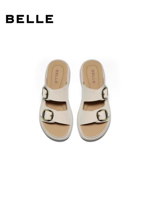 BF楼百丽复古双饰扣勃肯鞋女2026夏新商场同款厚底增高拖鞋F5T1DBT6 商品图2