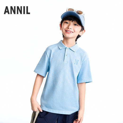 【实体店同款】男童翻领短袖针织衫夏季新款安奈儿童装AB621119 商品图2