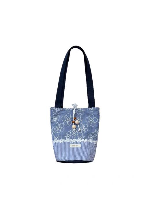 nothe Case布然/NC251110/「蓝屿扶桑」原创小众拼接水桶包 商品图3