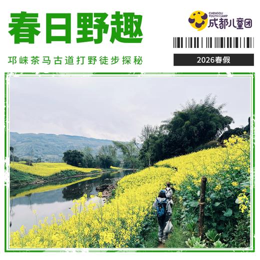 2026年春假·单日丨「春日野趣·邛崃茶马古道打野徒步探秘」野生小众路线，人少环境清幽，赏金黄油菜花海 商品图0