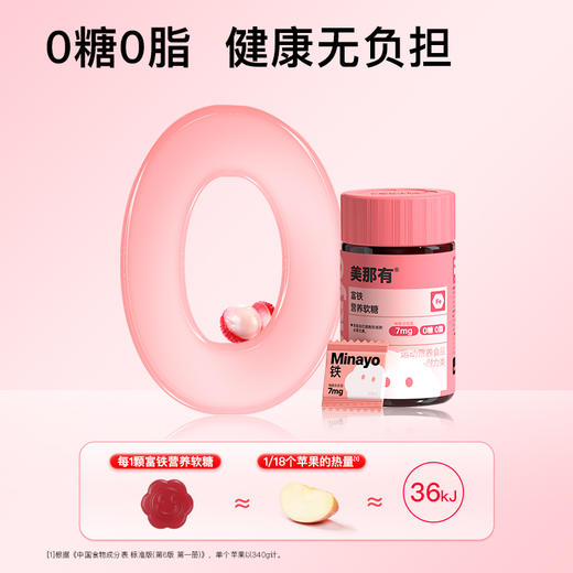 升级款！Minayo美那有富铁软糖高阶元气铁 明星同款 60粒/瓶 商品图11