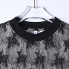 26T110SDSA男装2026新款高贵轻奢韩系撞色花卉蕾丝圆领长袖T恤百搭休闲 商品缩略图2