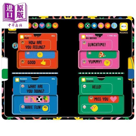 【中商原版】机关书 我的小手机 My First Phone 英文原版 亲子早教认知纸板书 互动机关模仿手机应用操作 互动活动玩具书  商品图2