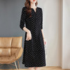 早春波点长袖连衣裙女春装2026新款洋气大码V领女士裙子高级感 商品缩略图1