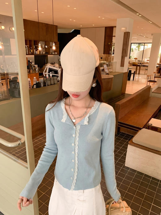 <曾小咸推荐>3.12现货秒杀 ！微信超特价！韩系蕾丝边2色针织衫 日常139.99 立减80 秒杀59.99！！ 商品图8