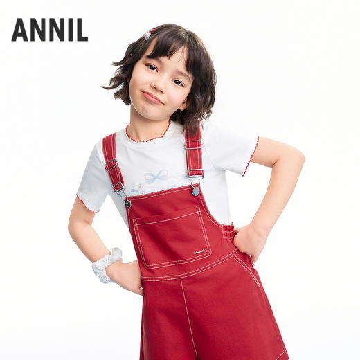 【实体店同款】女童短袖针织衫夏季新款安奈儿童装AG621227 商品图2