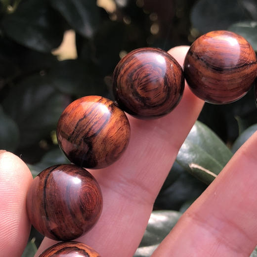 【青山特惠】1.8*13颗海南黄花梨紫油梨水波老料文玩手串h120 商品图1