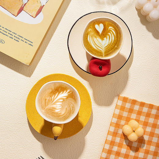 摩登主妇釉下彩咖啡杯香蕉苹果特别好看的杯子家用水杯陶瓷马克杯 商品图3